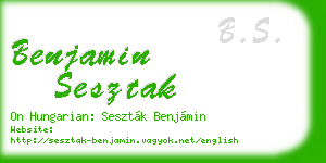 benjamin sesztak business card