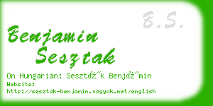 benjamin sesztak business card